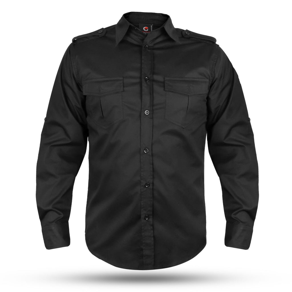 Men’s Tactical Work Shirt — Long Sleeve (Black)