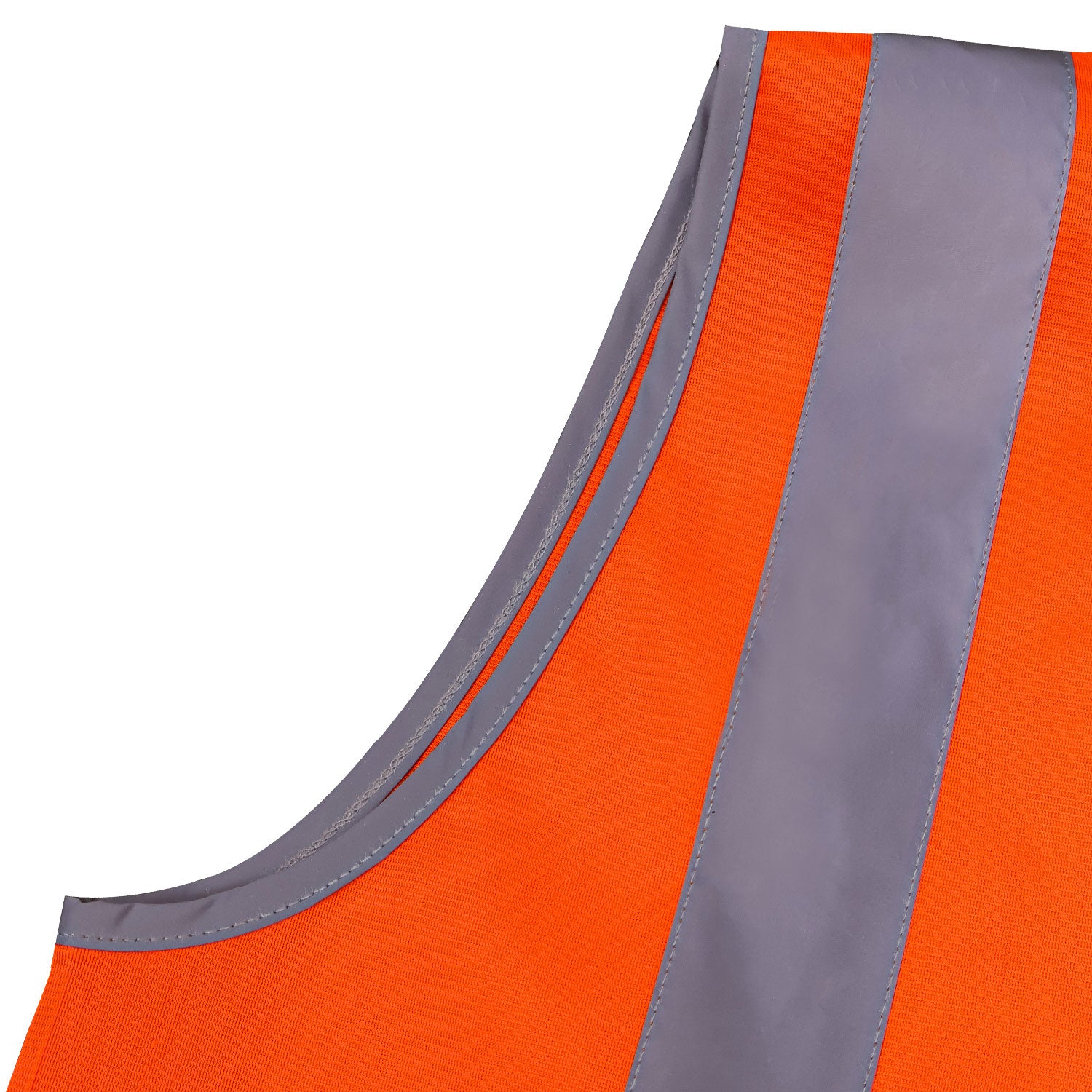 High-Visibility Safety Vest — Fluoro Orange with Reflective Tape
