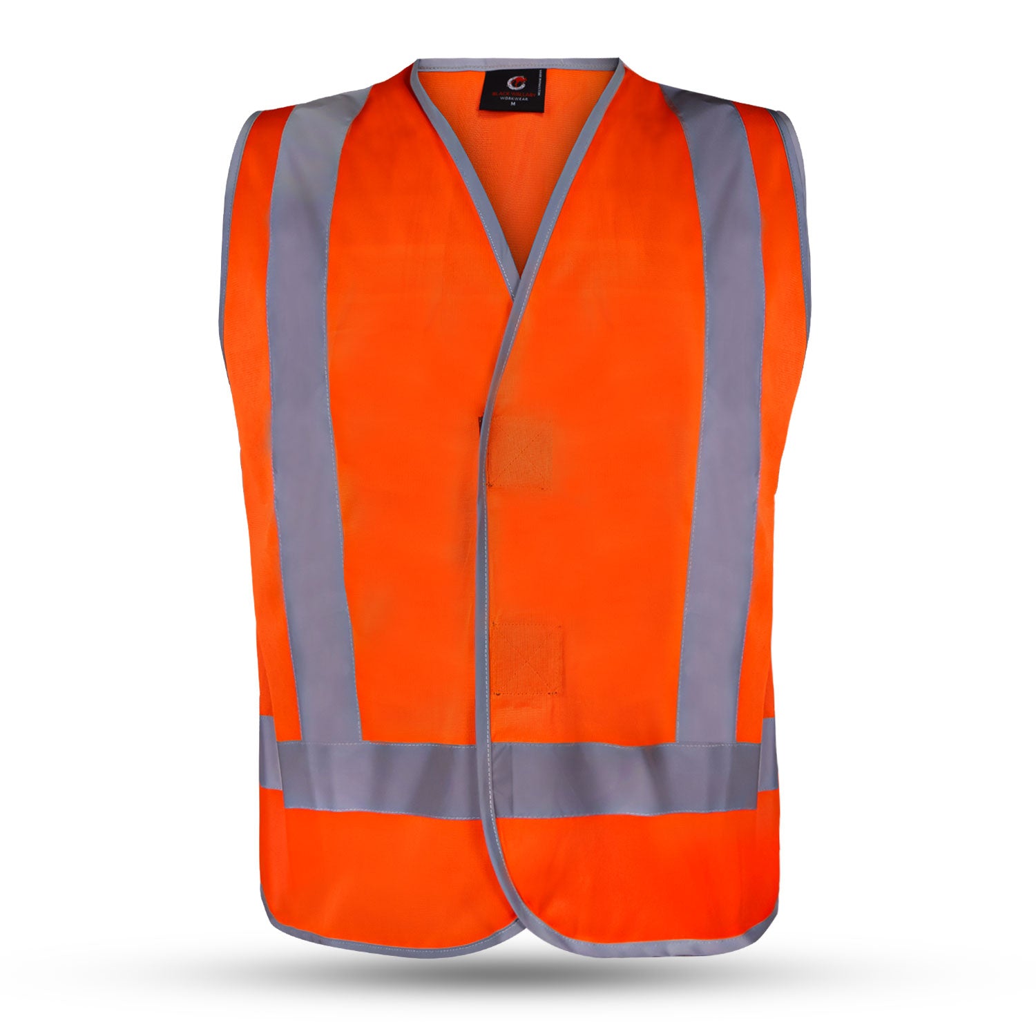 High-Visibility Safety Vest — Fluoro Orange with Reflective Tape